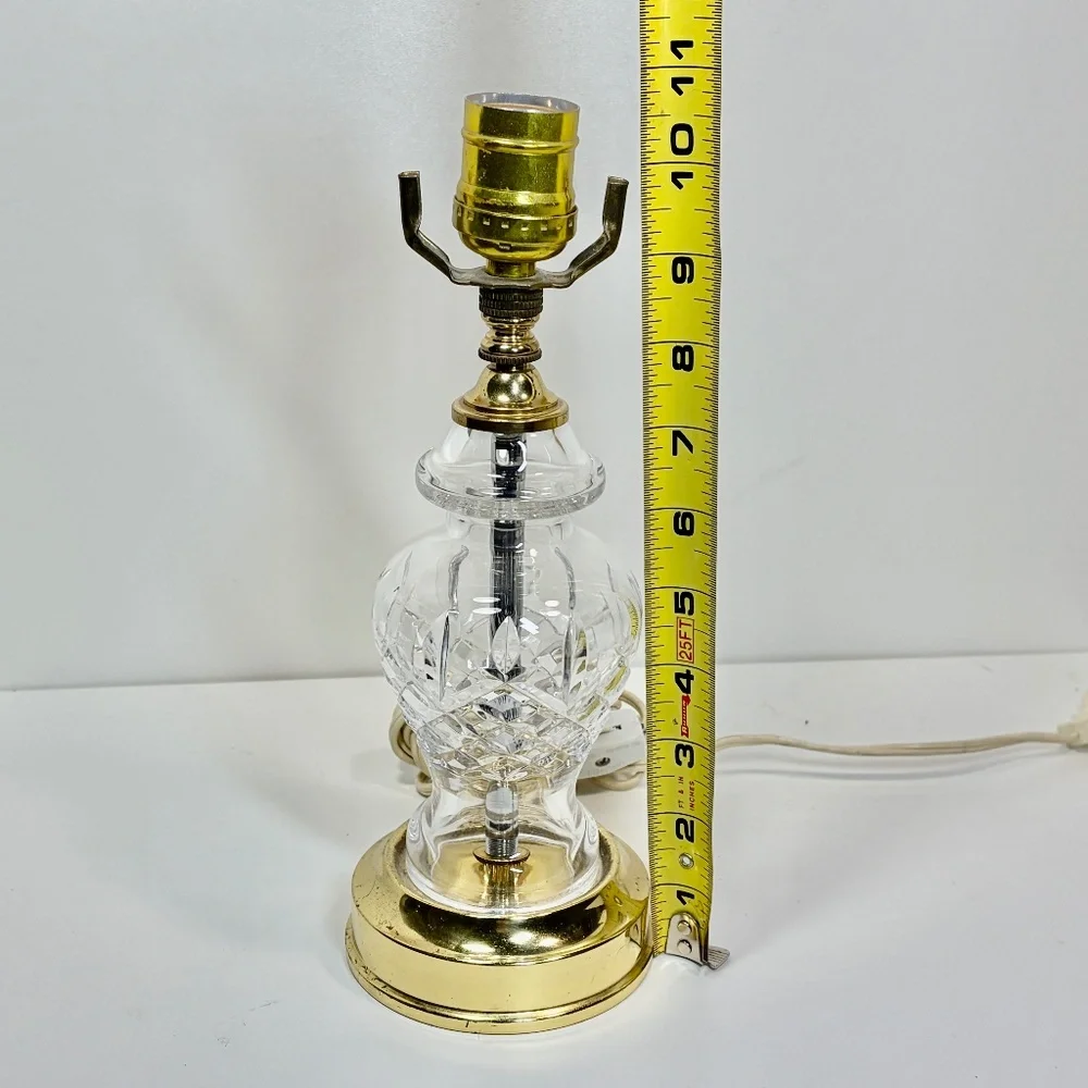 Vintage Crystal Glass Waterford Araglin Desk Bedside Table Lamp 10.5